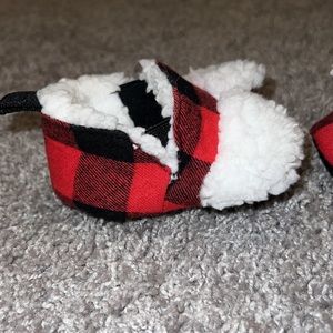 Plaid 6-9 Month Slippers